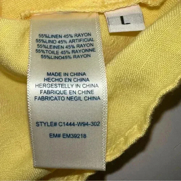 CLOTH & STONE smoked yellow top size L never worn - Picture 3 of 6